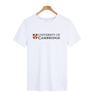 英国剑桥大学CAMBRIDGE校园文化纪念活动短袖T恤衫男女纯棉半截袖