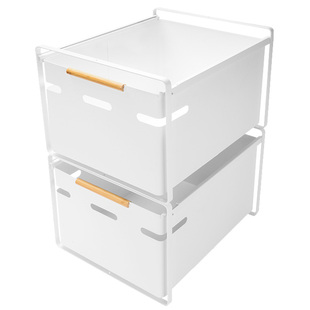 铁艺收纳筐大号抽拉式置物架衣帽间滑轨储物盒金属衣柜拉篮分层架