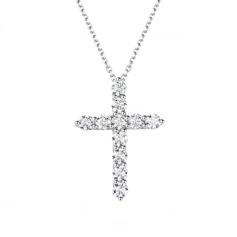 Cross~经典十字架钻石项链项链