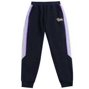 胖女童休闲运动裤子加肥加大码薄绒春秋装女孩宽松中儿童装长卫裤