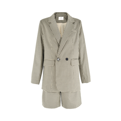 CUBIC经典英伦格纹西装外套/短裤