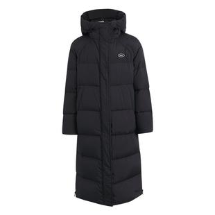 美特斯邦威简洁字母长款羽绒服女款秋冬季加厚保暖廓形上衣外套