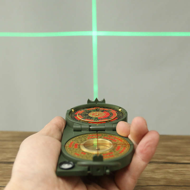 红外线激光寻龙罗盘高精度专业初学者随身携带袖珍迷你二寸指南针