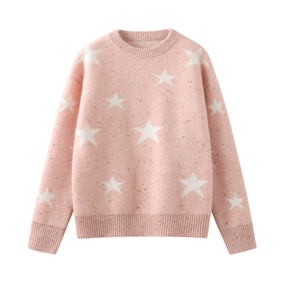 七针儿童秋冬半高100%纯山羊绒衫