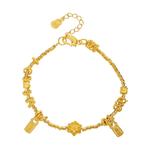 周大生好运莲莲手链纯银S925时尚轻奢碎银子手串生日礼物送女友