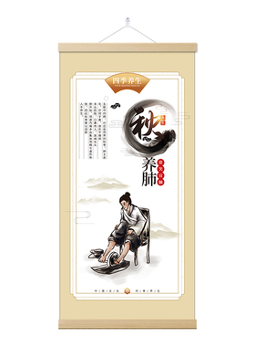 四季中医养生春夏秋冬新中式挂画