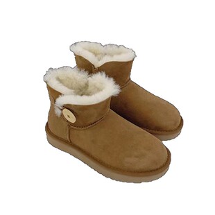 周冬雨同款皮毛一体雪地靴女2025秋冬mini短筒靴加厚保暖防滑棉鞋