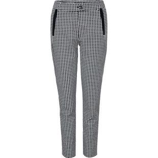 名师路黑白格裤子女春季新款百搭通勤修身显瘦修身打底九分裤