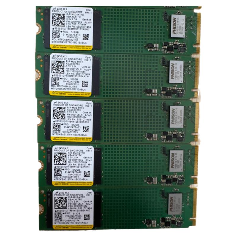 镁光2450 256G 512G 1TB NVME M.2高速台式机笔记本电脑固态硬盘
