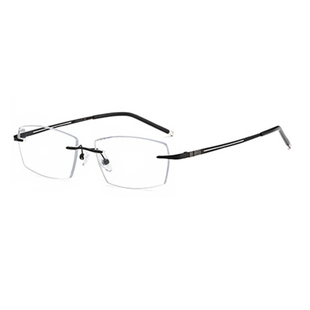 【含整套配镜】8g超轻无框眼镜男近视眼镜可配度数变色纯钛无边框