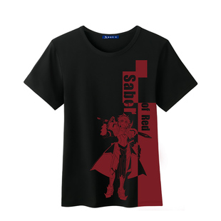 Fate正版T恤幸运石二次元动漫周边贞德Saber尼禄远坂凛金闪闪衣服
