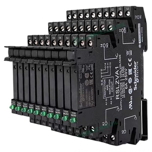 原装施耐德RSLZVA1 RSL1AB4BD 24V RSL1PVBU薄片导轨继电器