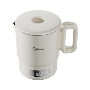 美的折叠烧水壶户外旅行出差便携式热水壶不锈钢智能保温电热水壶