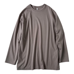 包税包邮日本etreneant日常基础款上质纯棉亲肤圆领长袖宽松T恤衫