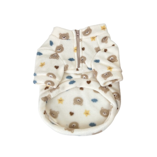 狗狗衣服秋冬装加绒保暖半拉链卫衣法斗巴哥斗牛犬中型犬宠物衣服