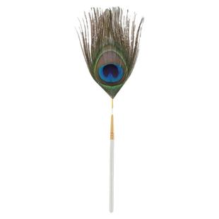 采耳工具孔雀羽毛扫脸按摩SPA打耳朵毛毛木柄系列搭配响夹音叉用