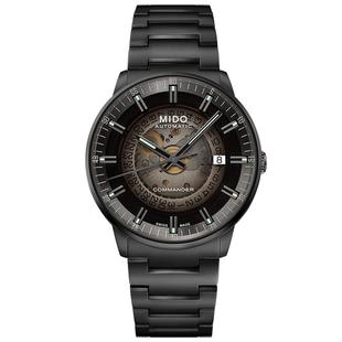 Mido美度男表指挥官幻影自动机械表渐变半透夜光男士腕表生日礼物