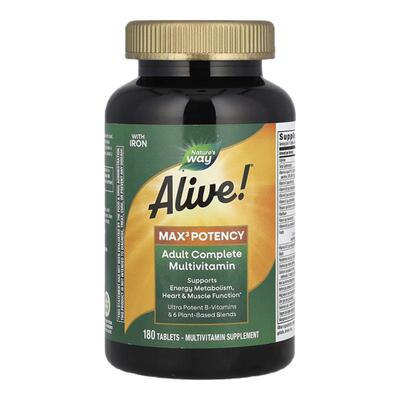 Nature's Way3倍效复合维生素片含铁B族维生素眼睛心脏健康肌肤健