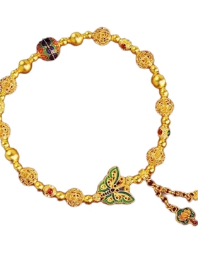 卡洛美蝶舞绣球手链女2025新款轻奢小众精致高级感国风镂空手饰品