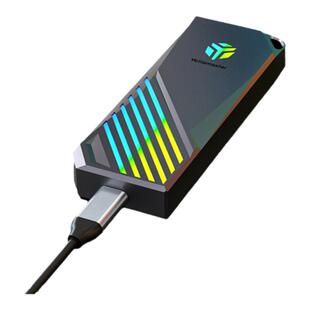 尤达大师神光RGB固态硬盘盒m2双协议移动硬盘外接盒SSD外置读取器