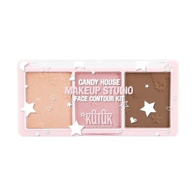 KQTQK精美立体三色修容盘哑光珠光阴影高光粉脸部鼻影提亮修容粉