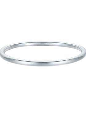 周六福清雅镯手镯999足银实心镯子优雅气质圣诞礼物