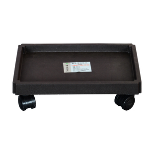 长方形花盆托盘万向轮底盘塑料底座带轮加厚滚轮底托移动盆景托盘