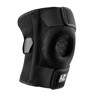 LP 733CAR1 弹簧支撑型运动护膝 登山排球篮球运动护腿套黏贴式
