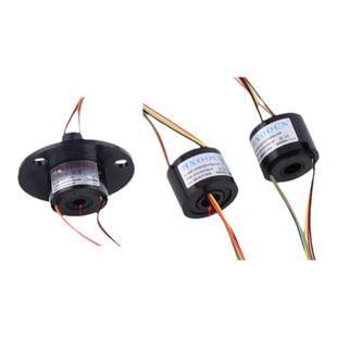 过孔微型导电滑环中空帽式集电环中间通孔5和7mm可穿轴360度旋转