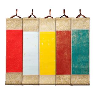 燃灯迷你卷轴特惠10个装空白小挂轴书法作品纸画轴手写挂画手卷半生熟毛笔字可定制批发字画古风挂件禅意装饰