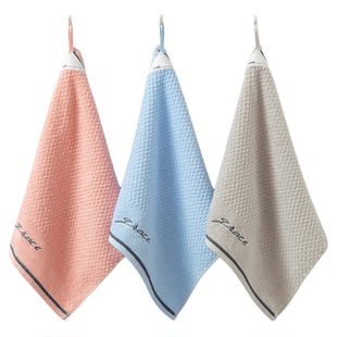 洁丽雅方巾纯棉擦手巾挂式洗脸家用小毛巾全棉卫生间手帕强吸水