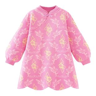 【新年季】迷你巴拉巴拉女童连衣裙2025年冬儿童新中式拜年服毛衫