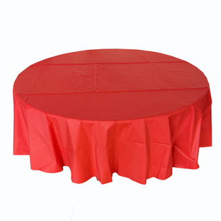 加大圆形一次性桌布加厚大红色喜庆结婚婚宴台布酒店免洗环保餐布