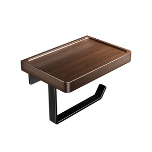 胡桃木纸巾架免打孔壁挂卫生间厕所纸抽盒2025新款卷纸收纳置物架