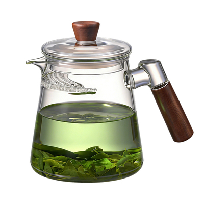 月牙公道杯玻璃高档茶漏一体茶壶