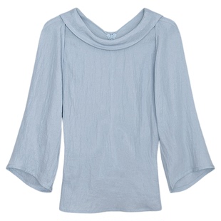 【海盐幻想】仿干丝 天丝船形领背心开衫套装 全松紧褶皱半裙