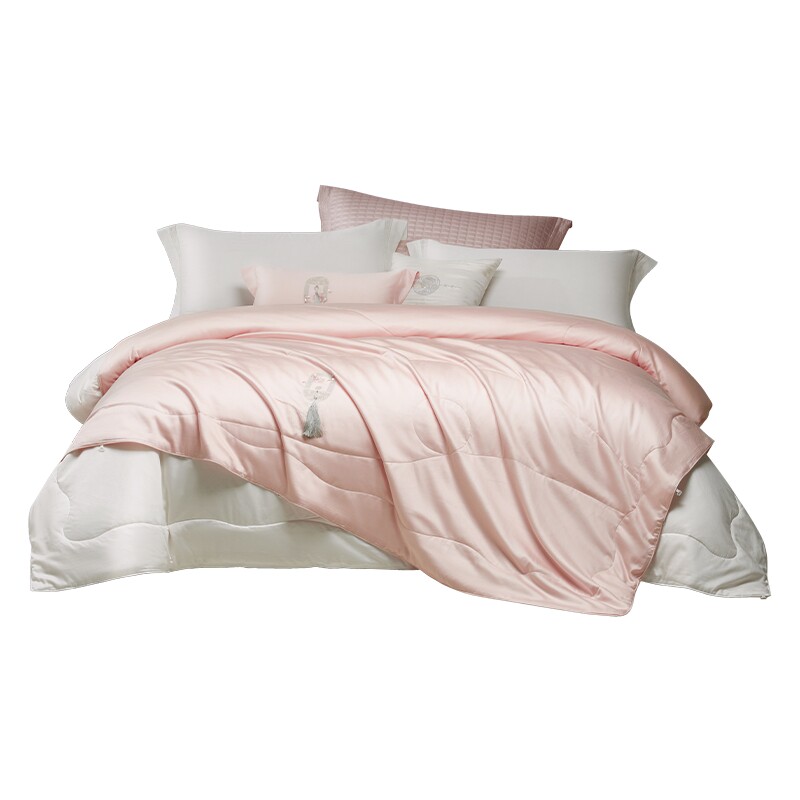 罗莱家纺全棉A类桑蚕丝被子二合一被子母被双人床蚕丝被结婚喜被