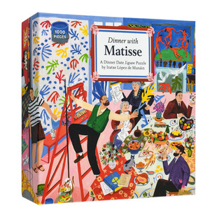 【预售】拼图1000片:与马蒂斯进晚餐【Dinner Date】Dinner with Matisse 益智高难度减压礼品书Thames&Hudson艺术插画创意装饰