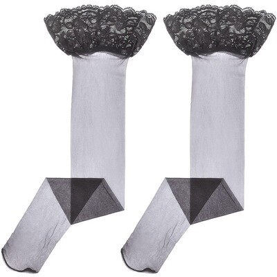 腿精秘籍！性感雀羽丝袜御姐蕾丝黑白丝诱惑硅胶防下滑 里物高品