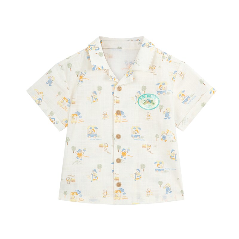 TeenieWeenieKids满印短袖衬衫