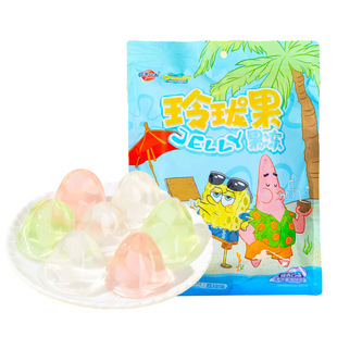 蜡笔小新玲珑果果冻910g/袋椰果荔枝味0脂肪海绵宝宝联名儿童零食