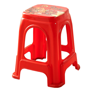 塑料凳子家用加厚客厅椅子成人特厚熟胶高凳餐桌登子朔料方板凳