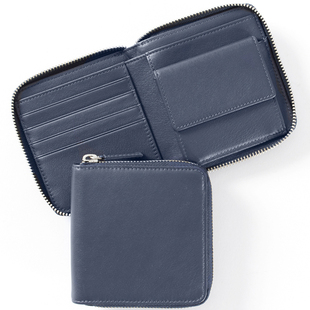 LEATHEROLOGY真皮方形钱包男士多卡位驾照收纳包拉链皮夹名片夹
