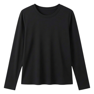 大码纯棉正肩打底衫圆领白黑色经典基础款遮肚子显瘦上衣百搭T恤