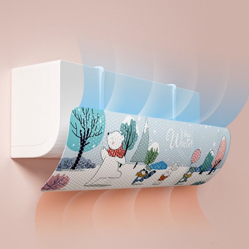 空调挡风板壁挂式通用免吹度安装防风可调节空调防罩直板180挡风