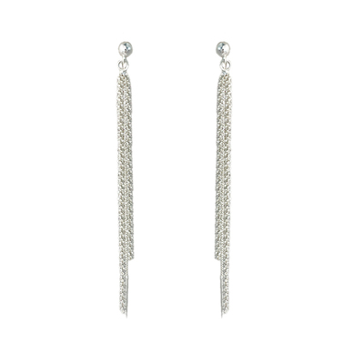 青芥法式流苏鱼线耳环