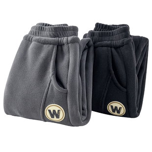 儿童加绒裤子秋冬季奥粒绒羊羔绒男童装女童卫裤冬款大童加厚棉裤