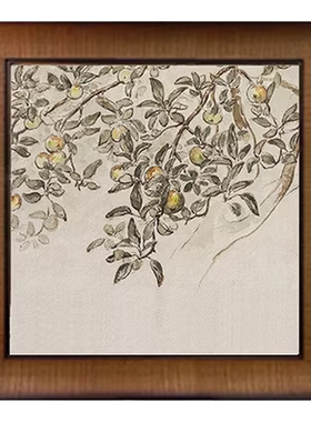 《苹果树》法式中古风小众客厅装饰画餐厅玄关挂画高级感床头壁画
