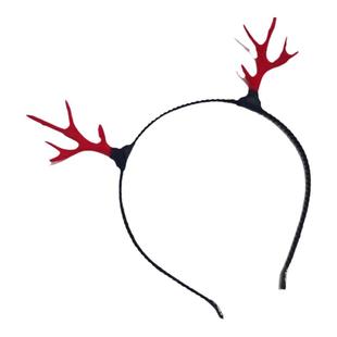 发光羽毛鹿角发箍圣诞节日晚会演出头饰可爱甜美拍照神器地摊热卖