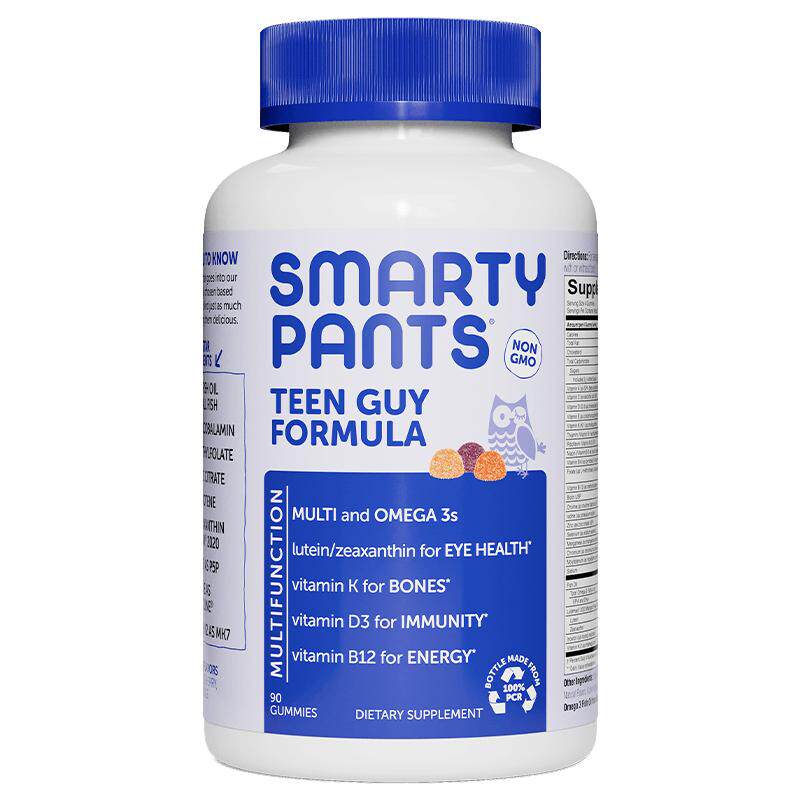 SmartyPants儿童维生素猫头鹰软糖青少年男叶黄素vc补锌复合营养